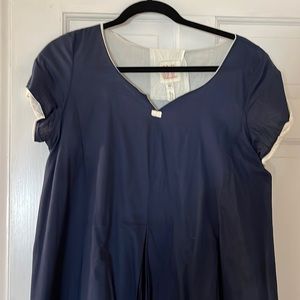 Hannah Wessel blue short sleeve dress